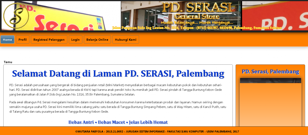 FRONT END ECOMMERCE SEDERHANA