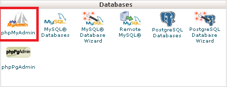 cpanel phpmyadmin